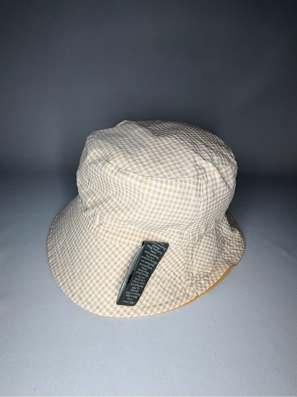 Vince Camuto Mustard Yellow Reversible Bucket Hat - Picture 2 of 3